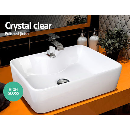 Cefito Bathroom Basin Ceramic Vanity Sink Hand Wash Bowl 48x38cm.