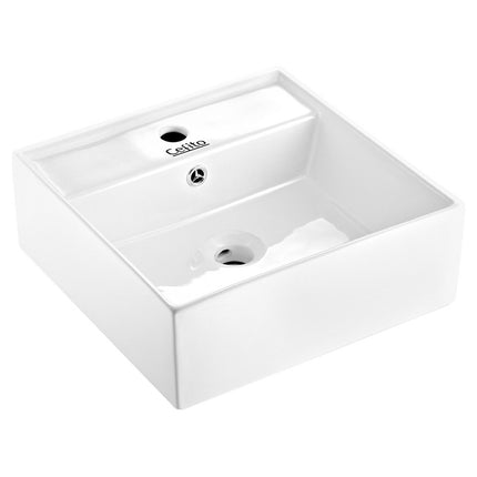 Cefito Bathroom Basin Ceramic Vanity Sink Hand Wash Bowl 41x41cm.