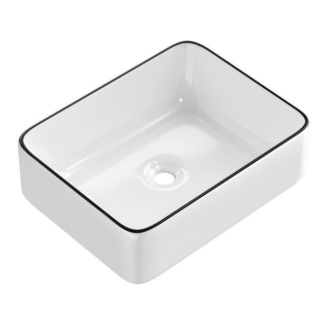 Cefito Bathroom Basin Ceramic Vanity Sink Hand Wash Bowl Above Counter 48x37cm.