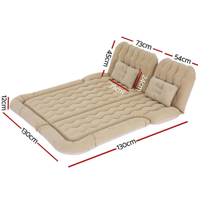 Weisshorn Car Mattress 175x130 Inflatable SUV Back Seat Camping Bed Beige.