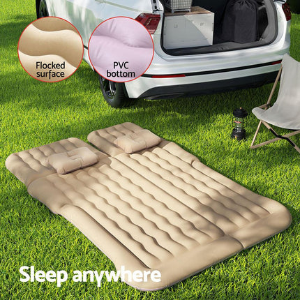 Weisshorn Car Mattress 175x130 Inflatable SUV Back Seat Camping Bed Beige.