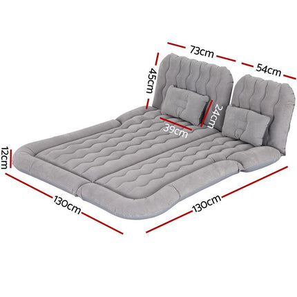 Weisshorn Car Mattress 175x130 Inflatable SUV Back Seat Camping Bed Grey.