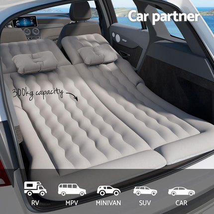 Weisshorn Car Mattress 175x130 Inflatable SUV Back Seat Camping Bed Grey.