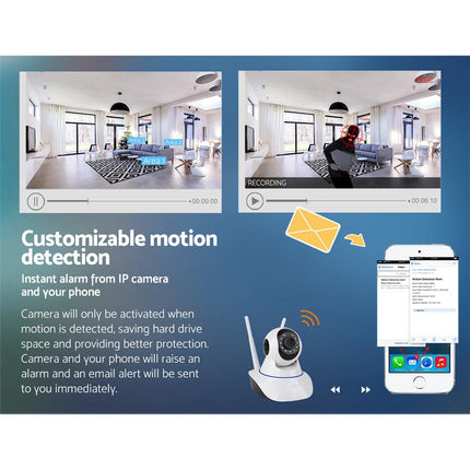 UL-tech 1080P Wireless IP Camera Security WIFI Cam White.