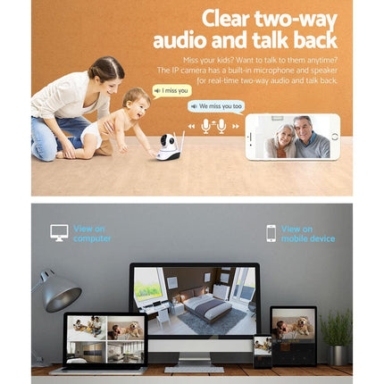 UL-tech 1080P Wireless IP Cameras Security WIFI Cam White.