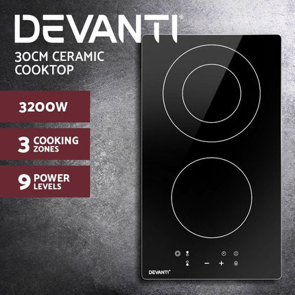 Devanti Electric Ceramic Cooktop 30cm.