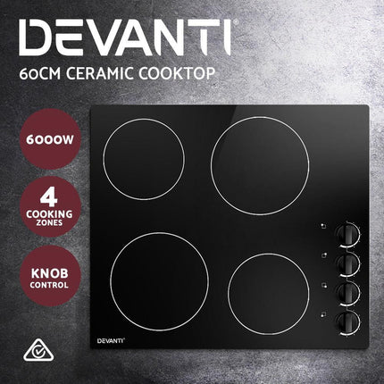 Devanti Electric Ceramic Cooktop 60cm.