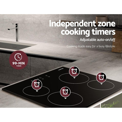 Devanti Electric Ceramic Cooktop 60cm Touch Control.