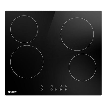Devanti Electric Ceramic Cooktop 60cm Touch Control.