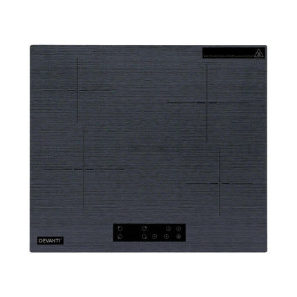 Devanti Electric Ceramic Cooktop 60cm Touch Control Grey.
