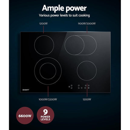Devanti Electric Ceramic Cooktop 77cm.