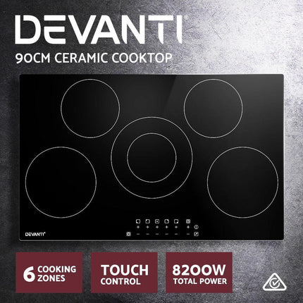Devanti Electric Ceramic Cooktop 90cm.