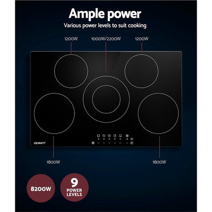 Devanti Electric Ceramic Cooktop 90cm.