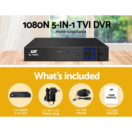 UL-tech 4CH DVR 1080P 5in1 CCTV Video Recorder.