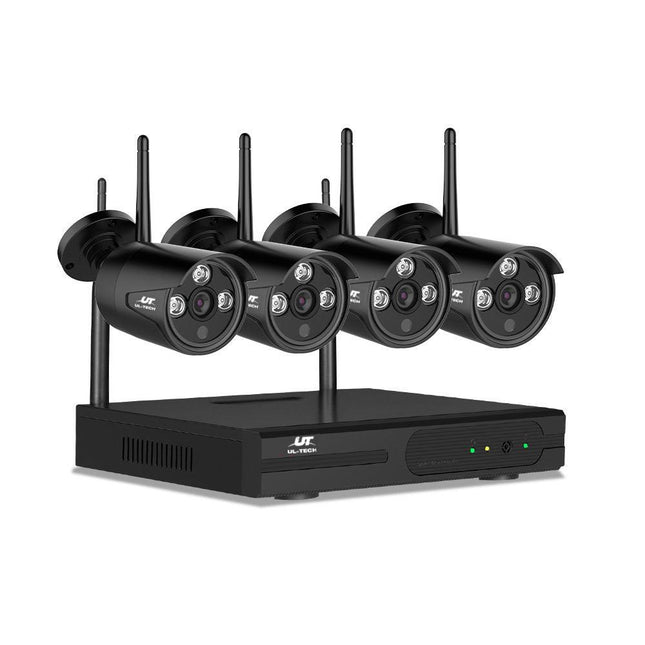 UL-tech Wireless CCTV Security System 8CH NVR 3MP 4 Bullet Cameras.