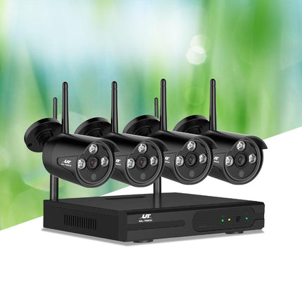 UL-tech Wireless CCTV Security System 8CH NVR 3MP 4 Bullet Cameras.