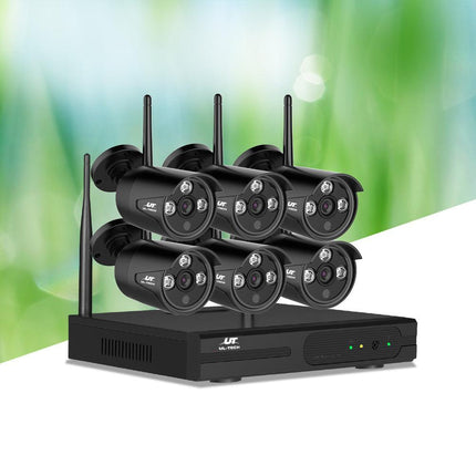 UL-tech Wireless CCTV Security System 8CH NVR 3MP 6 Bullet Cameras.