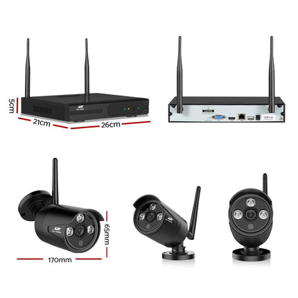 UL-tech Wireless CCTV Security System 8CH NVR 3MP 8 Bullet Cameras.
