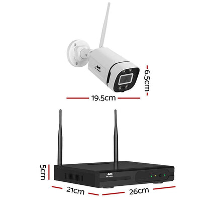 UL-tech Wireless CCTV Security System 8CH NVR 3MP 8 Square Cameras.