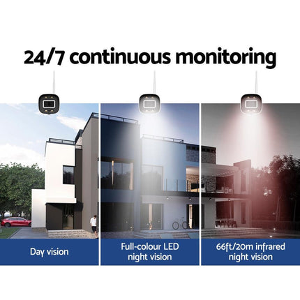 UL-tech Wireless CCTV Security System 8CH NVR 3MP 8 Square Cameras.