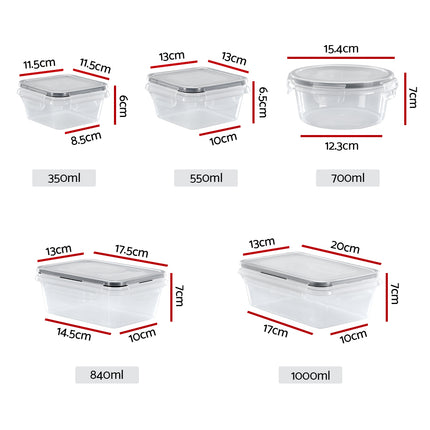 5-Star Chef Cereal Dispenser Food Storage Container 16PCS.
