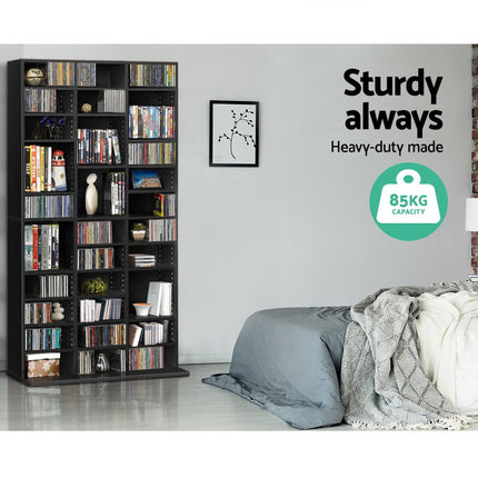 Artiss Bookshelf CD Storage Rack - BERT Black.