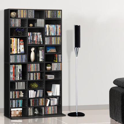 Artiss Bookshelf CD Storage Rack - BERT Black.
