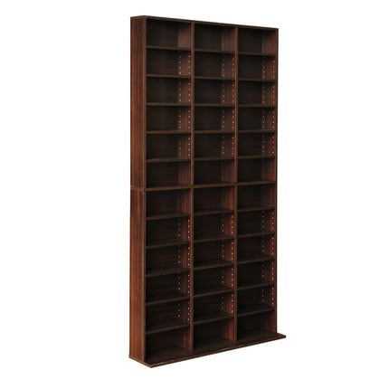 Artiss Bookshelf CD Storage Rack - BERT Walnut.