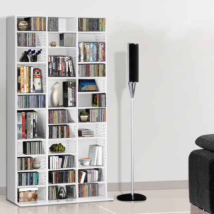 Artiss Bookshelf CD Storage Rack - BERT White.