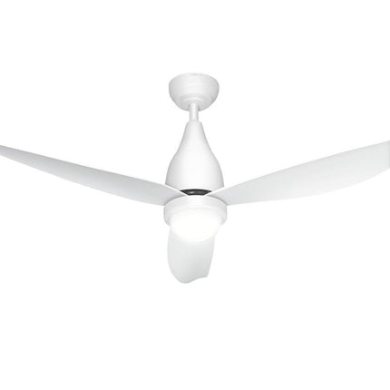 Devanti 52'' Ceiling Fan DC Motor LED Light Remote Control - White.