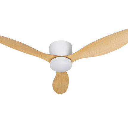 Devanti 52'' Ceiling Fan DC Motor w/Light w/Remote - Light Wood.