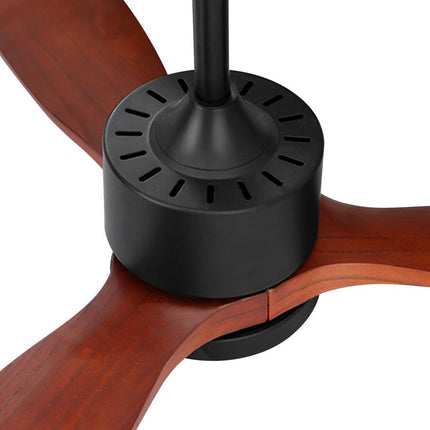 Devanti 52'' Ceiling Fan DC Motor 3 Blades w/Light - Dark Wood.