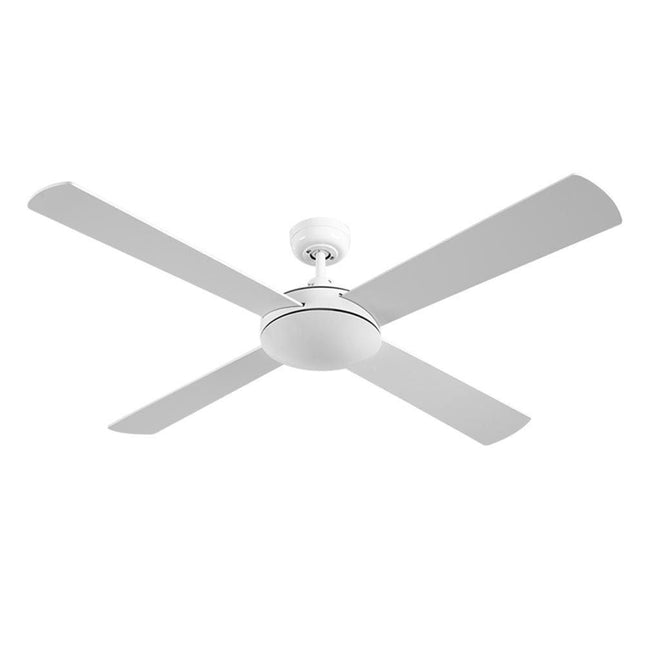 Devanti 52'' Ceiling Fan DC Motor 4 Blades w/Remote - White.