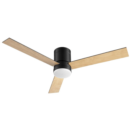 Devanti 52'' Ceiling Fan 3 Blades Double-sided DC Motor w/Light w/Remote Light Wood and bLack.