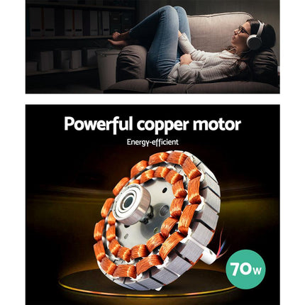 Devanti 52'' Ceiling Fan DC Motor w/Light w/Remote - Silver.