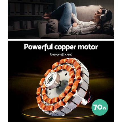 Devanti 52'' Ceiling Fan DC Motor w/Light w/Remote - White.