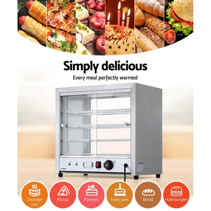 Devanti Commercial Food Warmer Hot Display Showcase Cabinet 54cm.