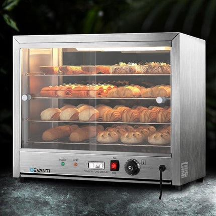 Devanti Commercial Food Warmer Hot Display Showcase Cabinet 64cm.