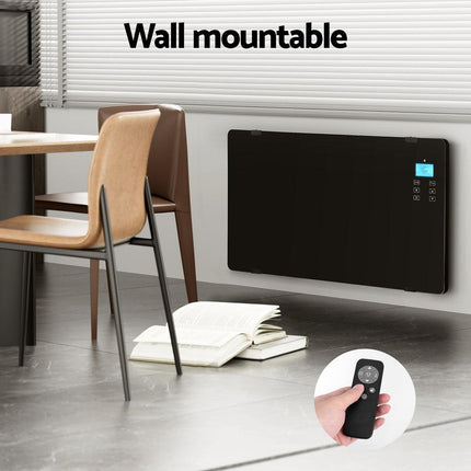 Devanti Electric Convection Heater Black 2000W.