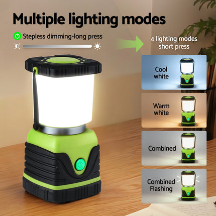 Weisshorn 2-Pack LED Camping Lanterns, 1000LM Super Bright Waterproof Portable Emergency Tent Lights.