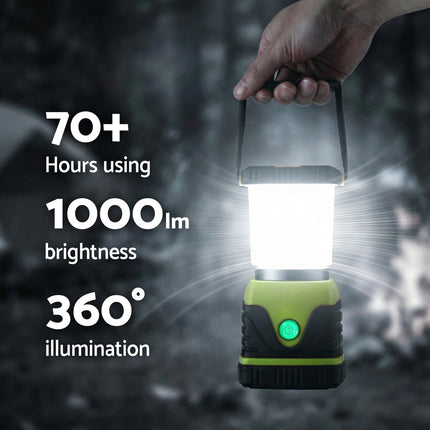 Weisshorn 2-Pack LED Camping Lanterns, 1000LM Super Bright Waterproof Portable Emergency Tent Lights.