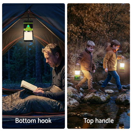 Weisshorn 2-Pack LED Camping Lanterns, 1000LM Super Bright Waterproof Portable Emergency Tent Lights.