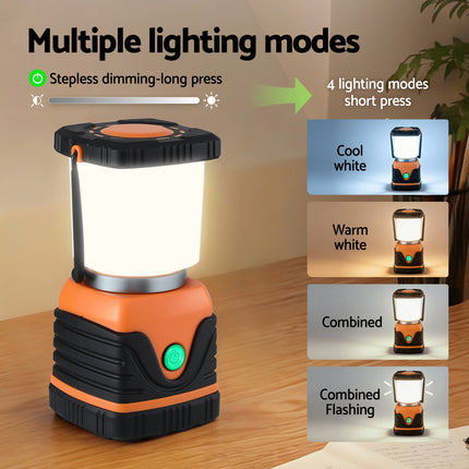 Weisshorn 2-Pack LED Camping Lanterns, 1000LM Super Bright Waterproof Portable Emergency Tent Lights.