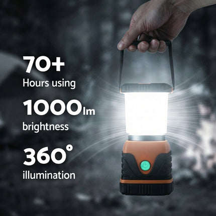 Weisshorn 2-Pack LED Camping Lanterns, 1000LM Super Bright Waterproof Portable Emergency Tent Lights.