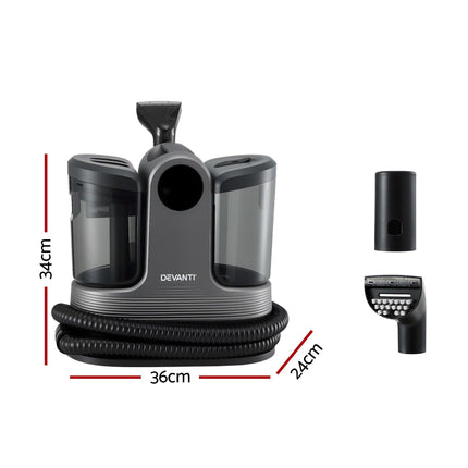 Devanti Carpet Washer Handheld Vacuum Cleaner 1700W 11kpa Rapid Heating Black.