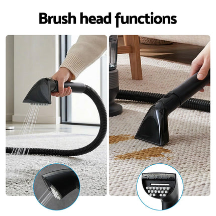Devanti Carpet Washer Handheld Vacuum Cleaner 1700W 11kpa Rapid Heating Black.