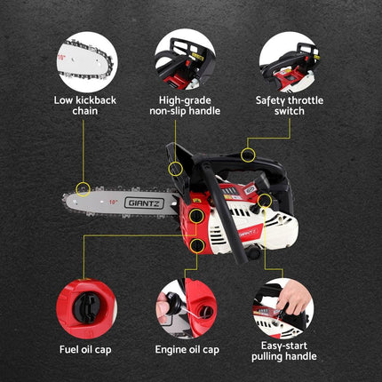 Giantz 25cc Petrol Chainsaw 10" Bar E-Start Tree Pruning Chain Saw.
