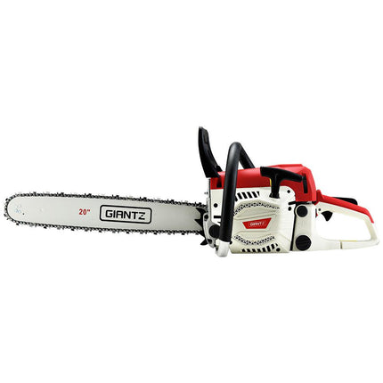 Giantz 58cc Petrol Chainsaw 20 Inch Bar Chain Saw Tree Pruner 2 Stroke E-Start.
