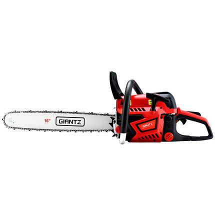 Giantz Chainsaw Petrol 45CC 16" Bar Commercial E-Start Pruning Chain Saw 1.7kW.