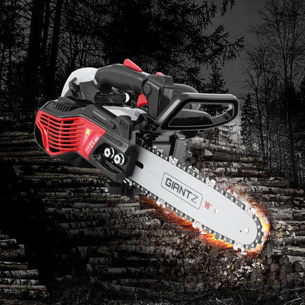 Giantz 25CC Petrol Chainsaw 10'' Bar Chain Saw Lightweight for Pruning Cutting.